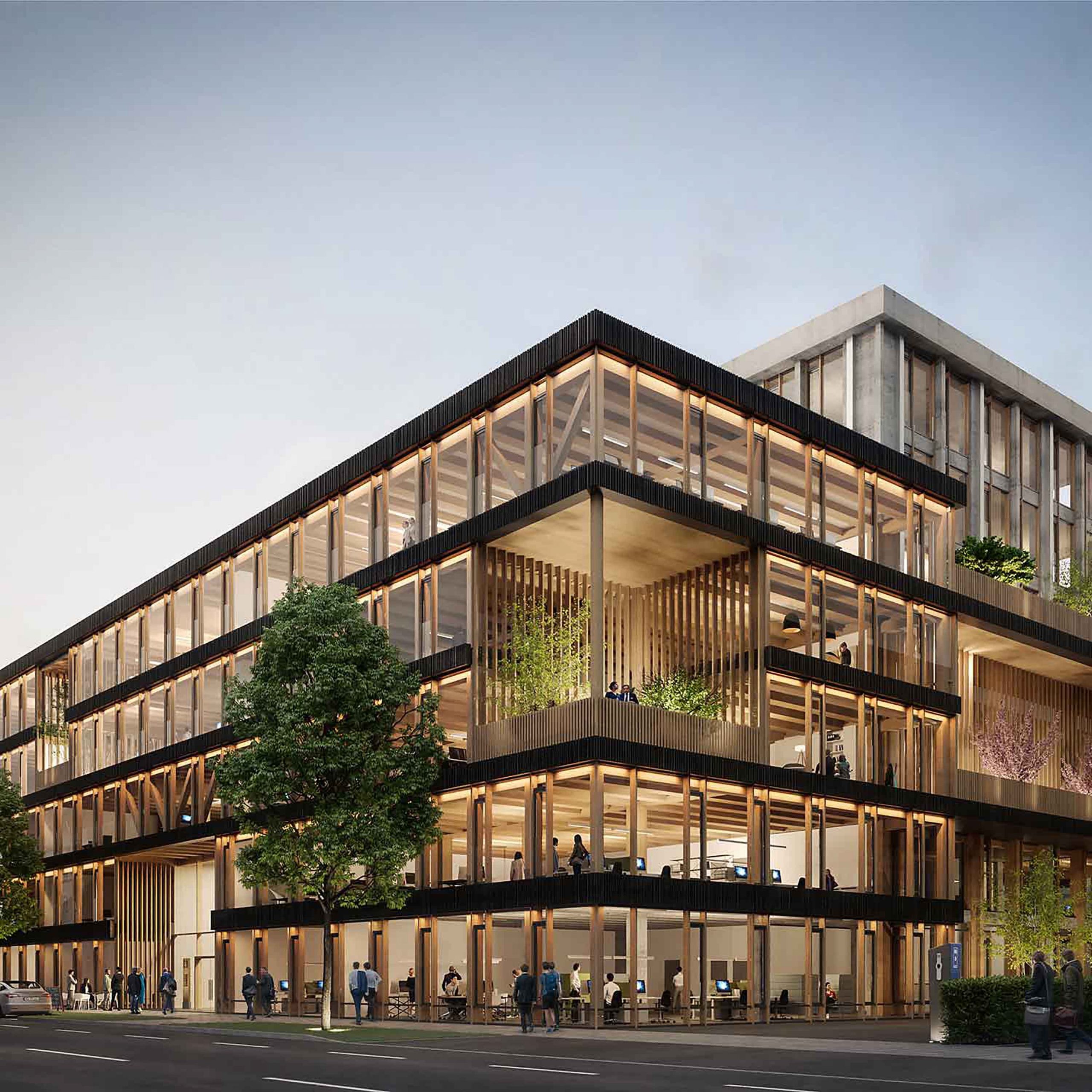 Erstes Holz-Hybrid-Bürogebäude in München: LaSalle entwickelt mit